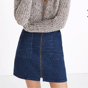 Madewell Denim Utility Zip Denim Skirt